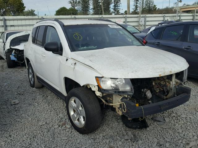 1C4NJCBA5ED573342 - 2014 JEEP COMPASS SP WHITE photo 1