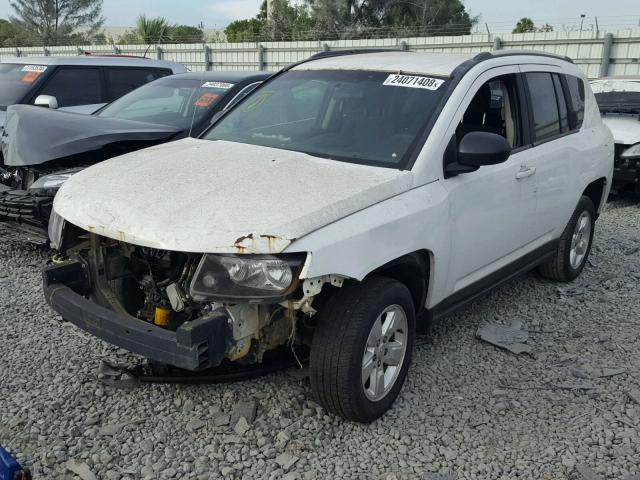 1C4NJCBA5ED573342 - 2014 JEEP COMPASS SP WHITE photo 2