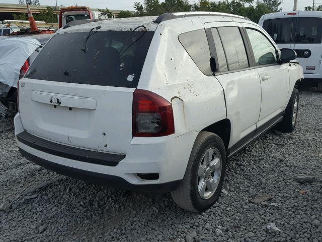 1C4NJCBA5ED573342 - 2014 JEEP COMPASS SP WHITE photo 4
