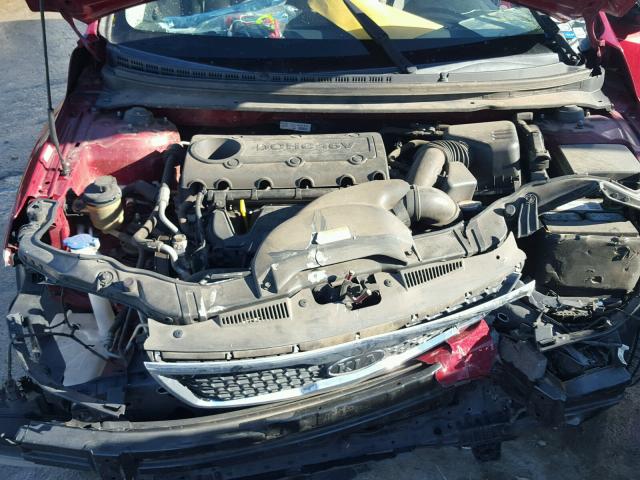 KNAFU4A27B5443965 - 2011 KIA FORTE EX RED photo 7