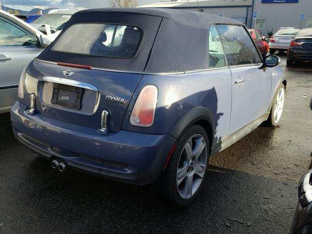 WMWRH33595TF84042 - 2005 MINI COOPER S BLUE photo 4