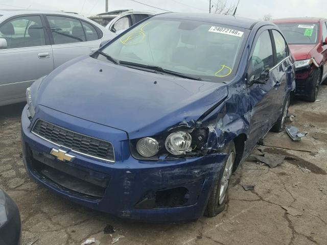 1G1JC5SH1D4141341 - 2013 CHEVROLET SONIC LT BLUE photo 2