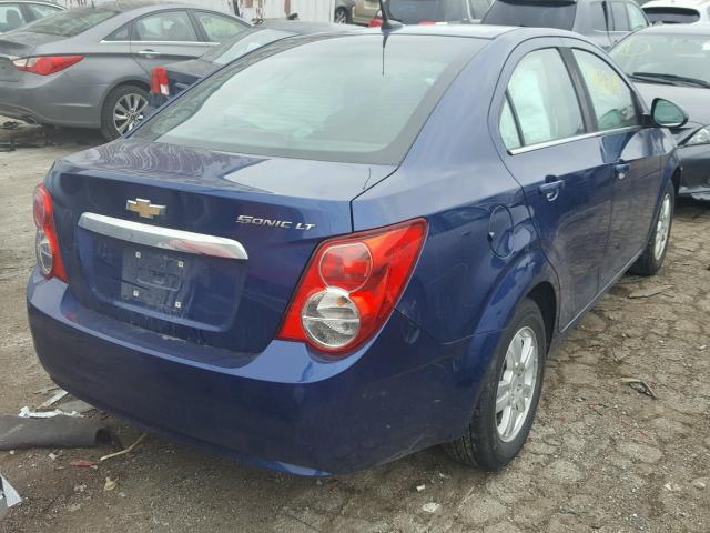 1G1JC5SH1D4141341 - 2013 CHEVROLET SONIC LT BLUE photo 4