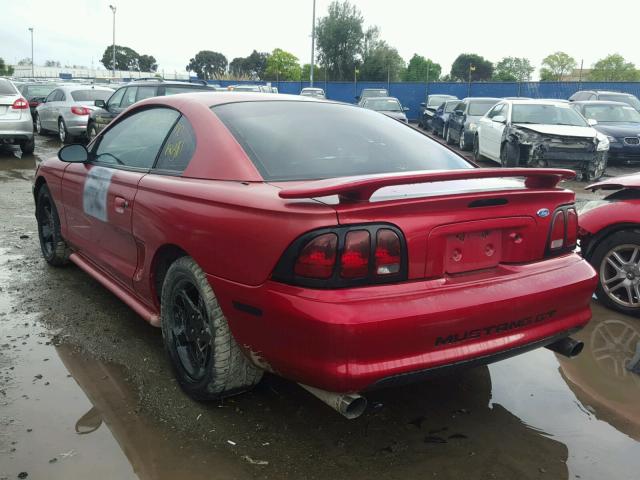 1FALP42XXTF140705 - 1996 FORD MUSTANG GT RED photo 3