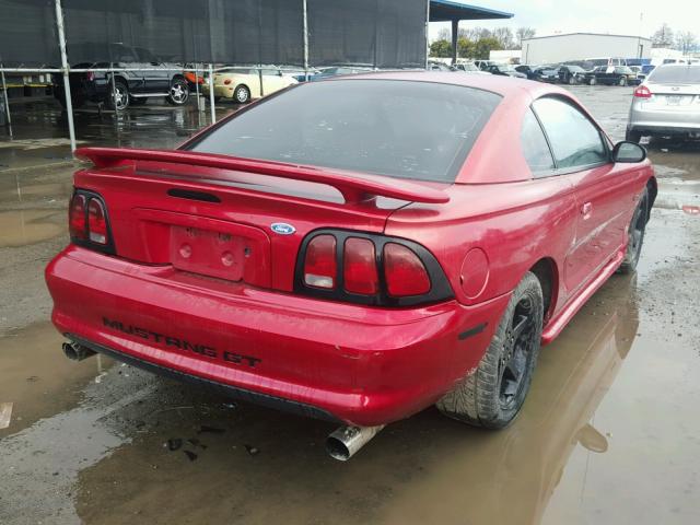 1FALP42XXTF140705 - 1996 FORD MUSTANG GT RED photo 4