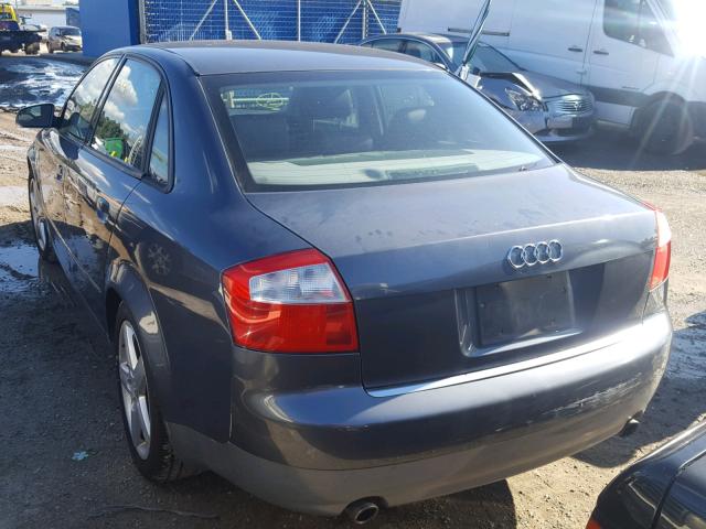 WAUJC68E43A213253 - 2003 AUDI A4 1.8T GRAY photo 3