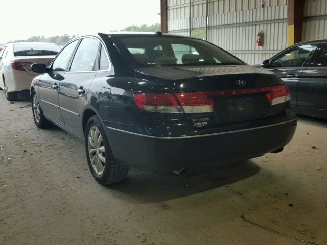 KMHFC46D88A328416 - 2008 HYUNDAI AZERA GLS BLACK photo 3