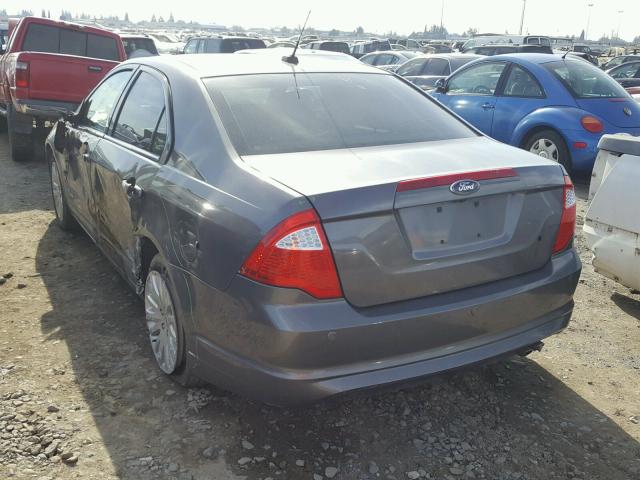 3FADP0L32BR329648 - 2011 FORD FUSION HYB GRAY photo 3