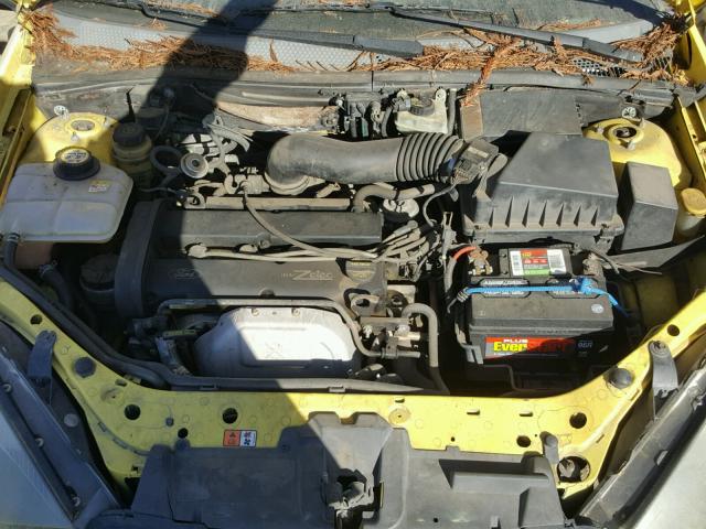 3FAFP31303R120827 - 2003 FORD FOCUS ZX3 YELLOW photo 7