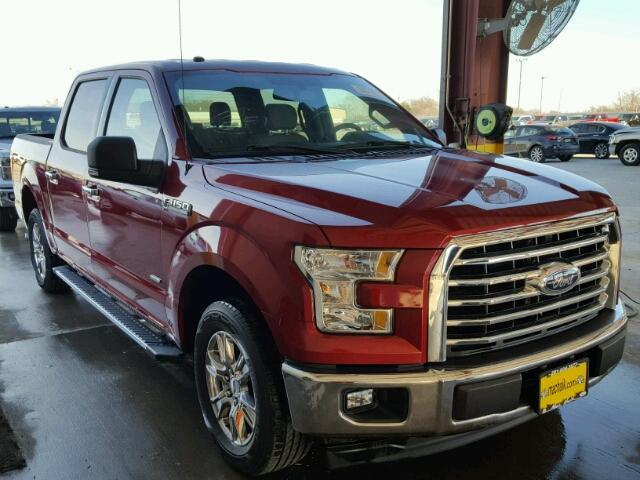 1FTEW1CP7HKC41296 - 2017 FORD F150 SUPER RED photo 1