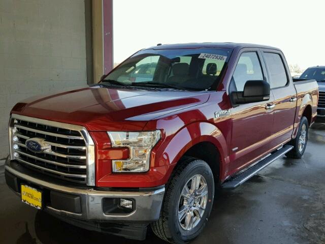 1FTEW1CP7HKC41296 - 2017 FORD F150 SUPER RED photo 2