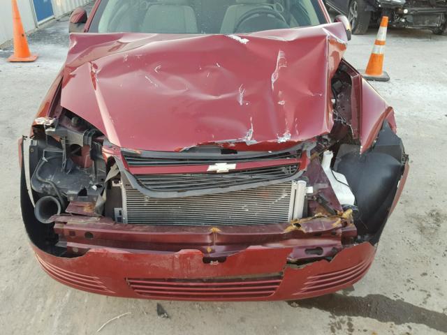 1G1AL18F687142729 - 2008 CHEVROLET COBALT LT BURGUNDY photo 7