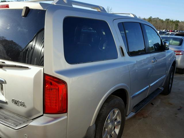 5N3AA08C44N810369 - 2004 INFINITI QX56 SILVER photo 4