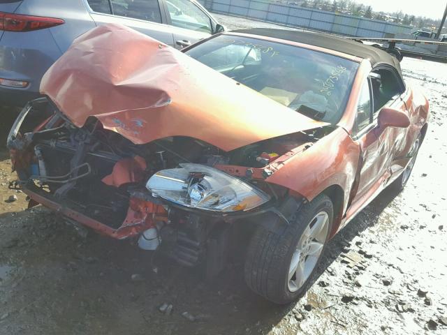 4A3AL25F77E008921 - 2007 MITSUBISHI ECLIPSE SP ORANGE photo 2