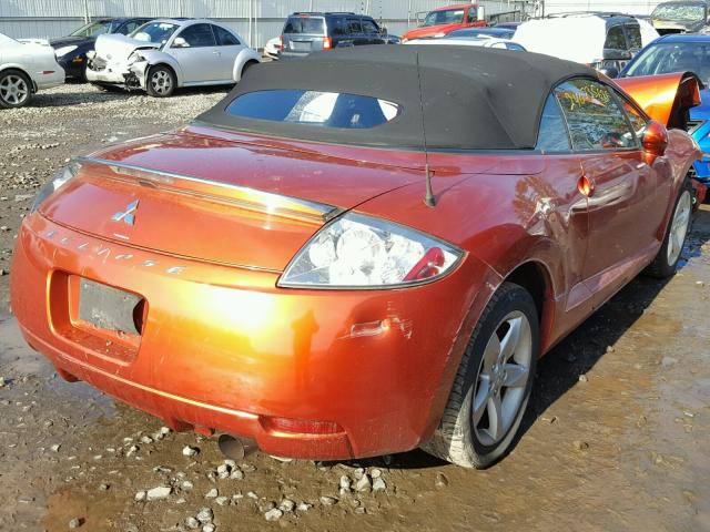 4A3AL25F77E008921 - 2007 MITSUBISHI ECLIPSE SP ORANGE photo 4