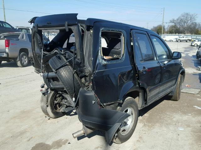 JHLRD68494C007252 - 2004 HONDA CR-V LX BLACK photo 4