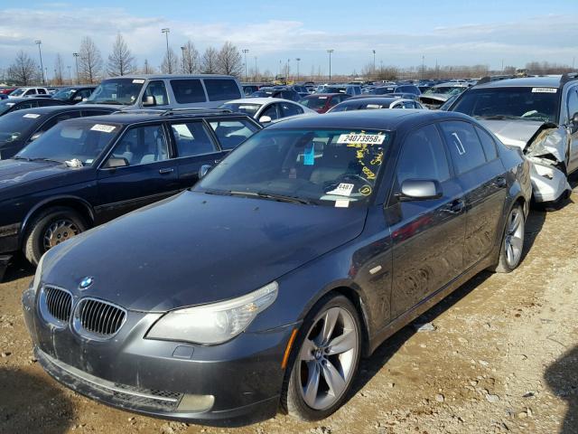 WBANU53508C114599 - 2008 BMW 528 I BLACK photo 2