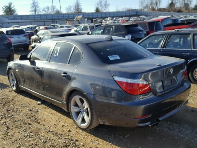 WBANU53508C114599 - 2008 BMW 528 I BLACK photo 3