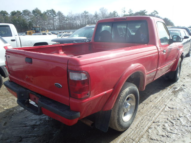 1FTYR10U72PB70917 - 2002 FORD RANGER RED photo 4