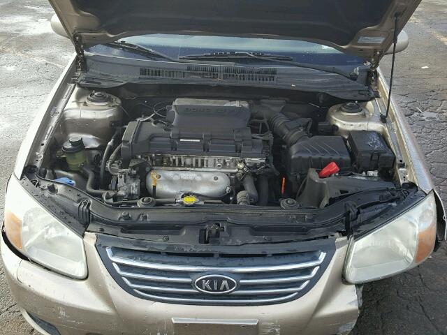 KNAFE122685493596 - 2008 KIA SPECTRA EX GOLD photo 7