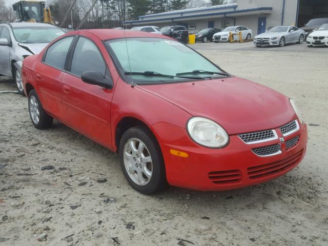 1B3ES56C75D181971 - 2005 DODGE NEON SXT RED photo 1