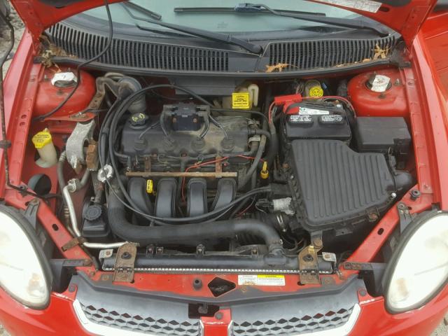 1B3ES56C75D181971 - 2005 DODGE NEON SXT RED photo 7