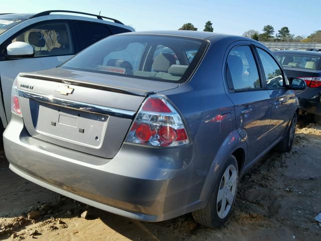 KL1TG5DE4AB106590 - 2010 CHEVROLET AVEO LT GRAY photo 4