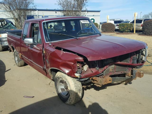 1FTEX15Y6NKA42318 - 1992 FORD F150 BURGUNDY photo 1