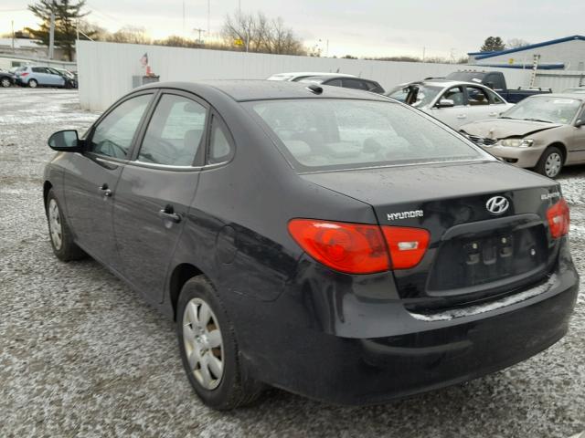 KMHDU46DX8U487036 - 2008 HYUNDAI ELANTRA GL BLACK photo 3