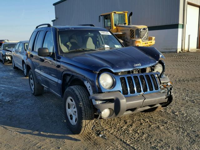 1J4GL48K04W259152 - 2004 JEEP LIBERTY SP BLUE photo 1