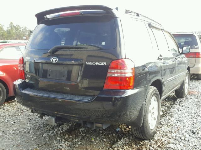 JTEGF21A230099100 - 2003 TOYOTA HIGHLANDER BLACK photo 4