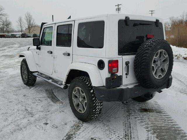 1C4BJWFG8EL279684 - 2014 JEEP WRANGLER U WHITE photo 3