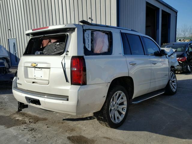 1GNSKCKC1FR655369 - 2015 CHEVROLET TAHOE K150 WHITE photo 4