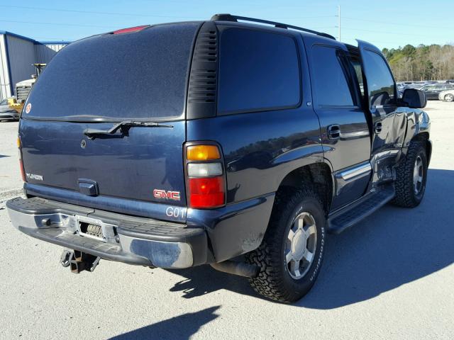 1GKEK13T65J201841 - 2005 GMC YUKON BLUE photo 4