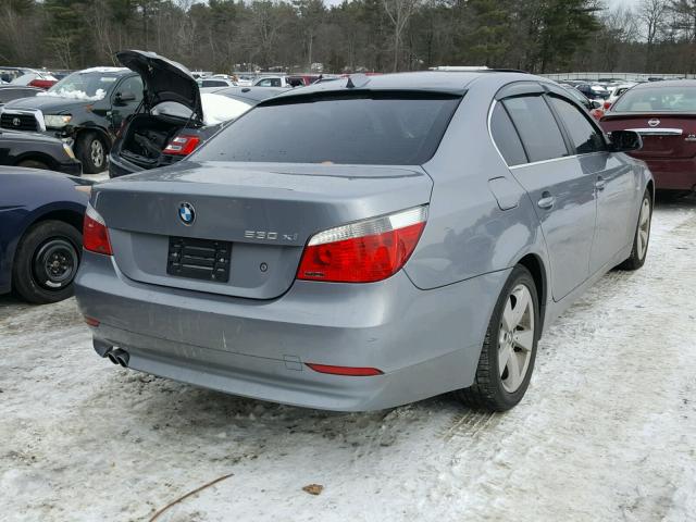 WBANF735X7CU26580 - 2007 BMW 530 XI GRAY photo 4