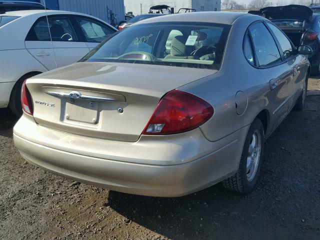 1FAFP53201G254001 - 2001 FORD TAURUS SE GOLD photo 4