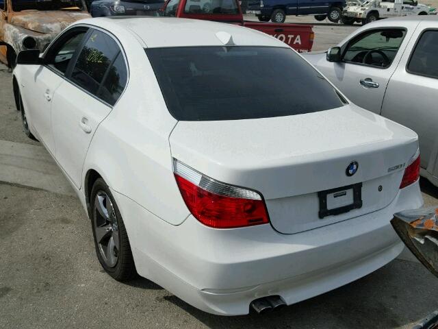 WBANE73537CM44406 - 2007 BMW 530 I WHITE photo 3