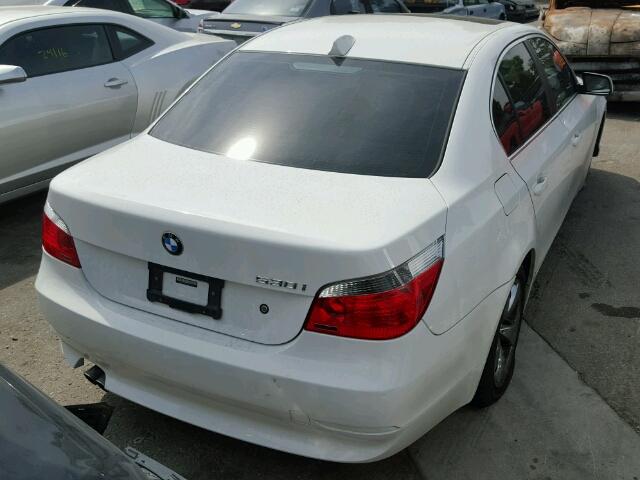 WBANE73537CM44406 - 2007 BMW 530 I WHITE photo 4