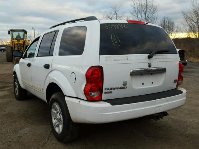 1D4HB48D05F561169 - 2005 DODGE DURANGO SL WHITE photo 3