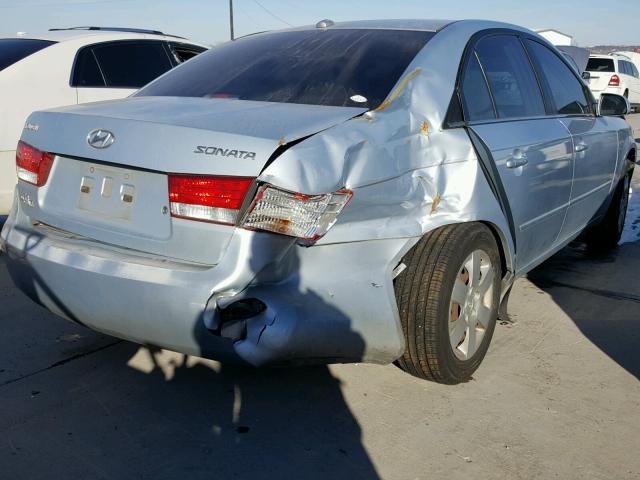 5NPET46C77H255232 - 2007 HYUNDAI SONATA GLS BLUE photo 4