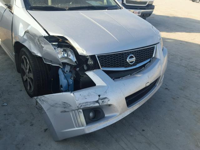 3N1AB6AP9CL619297 - 2012 NISSAN SENTRA 2.0 SILVER photo 9