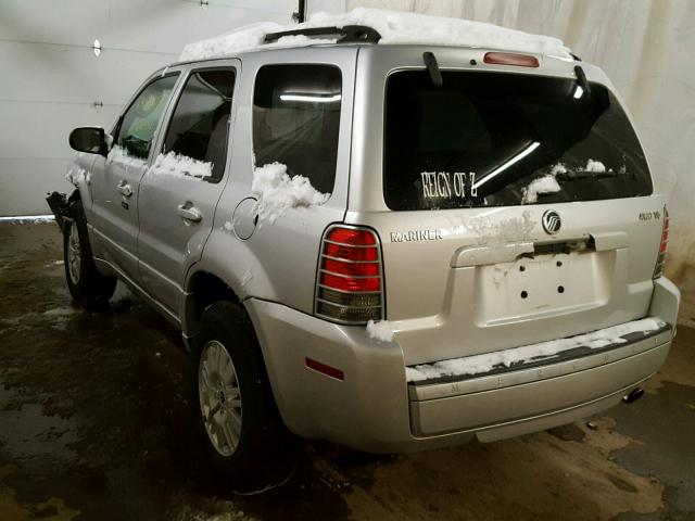 4M2YU57175DJ26918 - 2005 MERCURY MARINER SILVER photo 3