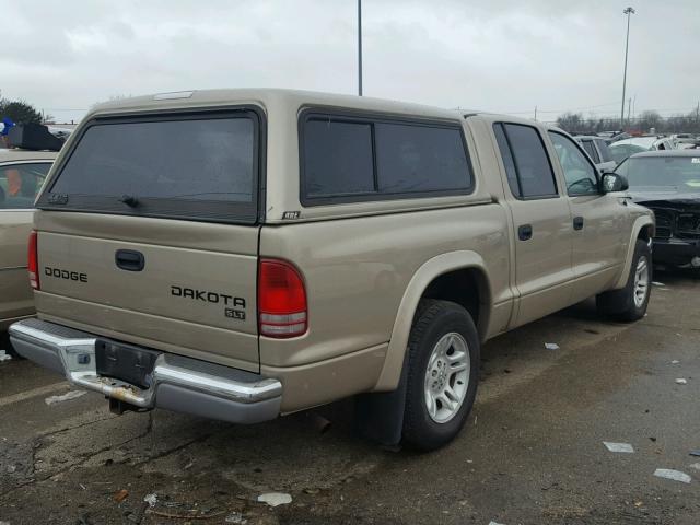 1D7HL48N03S215555 - 2003 DODGE DAKOTA QUA BEIGE photo 4