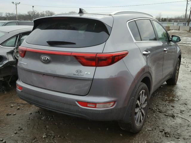 KNDPNCAC2H7289878 - 2017 KIA SPORTAGE E GRAY photo 4