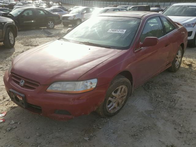 1HGCG22522A035232 - 2002 HONDA ACCORD EX RED photo 2