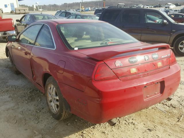 1HGCG22522A035232 - 2002 HONDA ACCORD EX RED photo 3