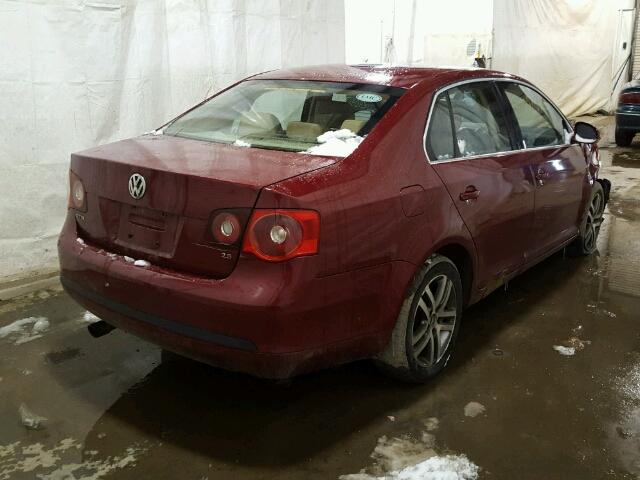 3VWRF81KX6M676141 - 2006 VOLKSWAGEN JETTA 2.5 RED photo 4