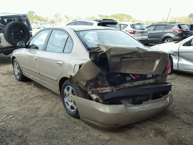 KMHDN45D93U515738 - 2003 HYUNDAI ELANTRA GL GOLD photo 3