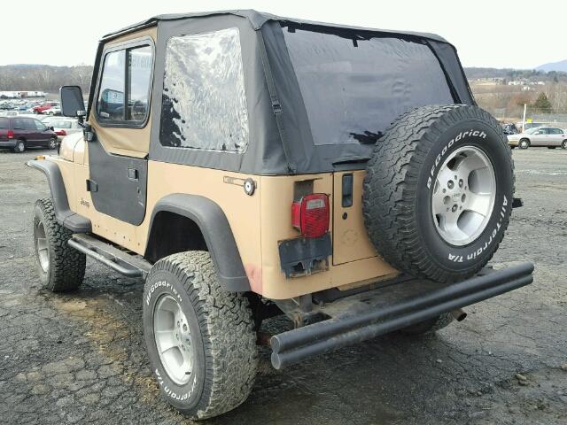 2BCCV8111JB536414 - 1988 JEEP WRANGLER TAN photo 3