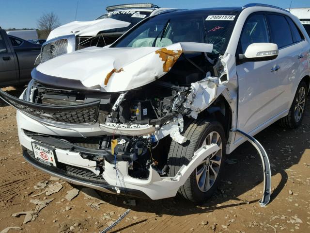 5XYKW4A74FG641035 - 2015 KIA SORENTO SX WHITE photo 9